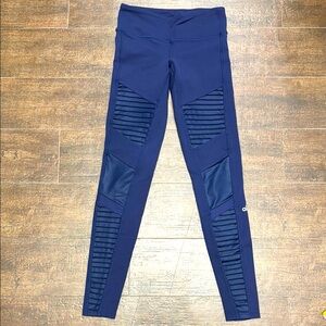 ALO Navy Blue MOTO style Leggings